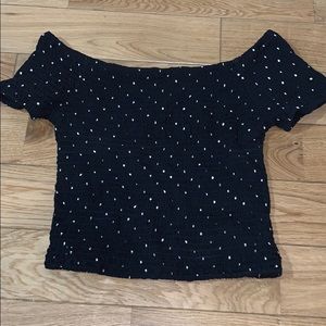 Off shoulder crop top